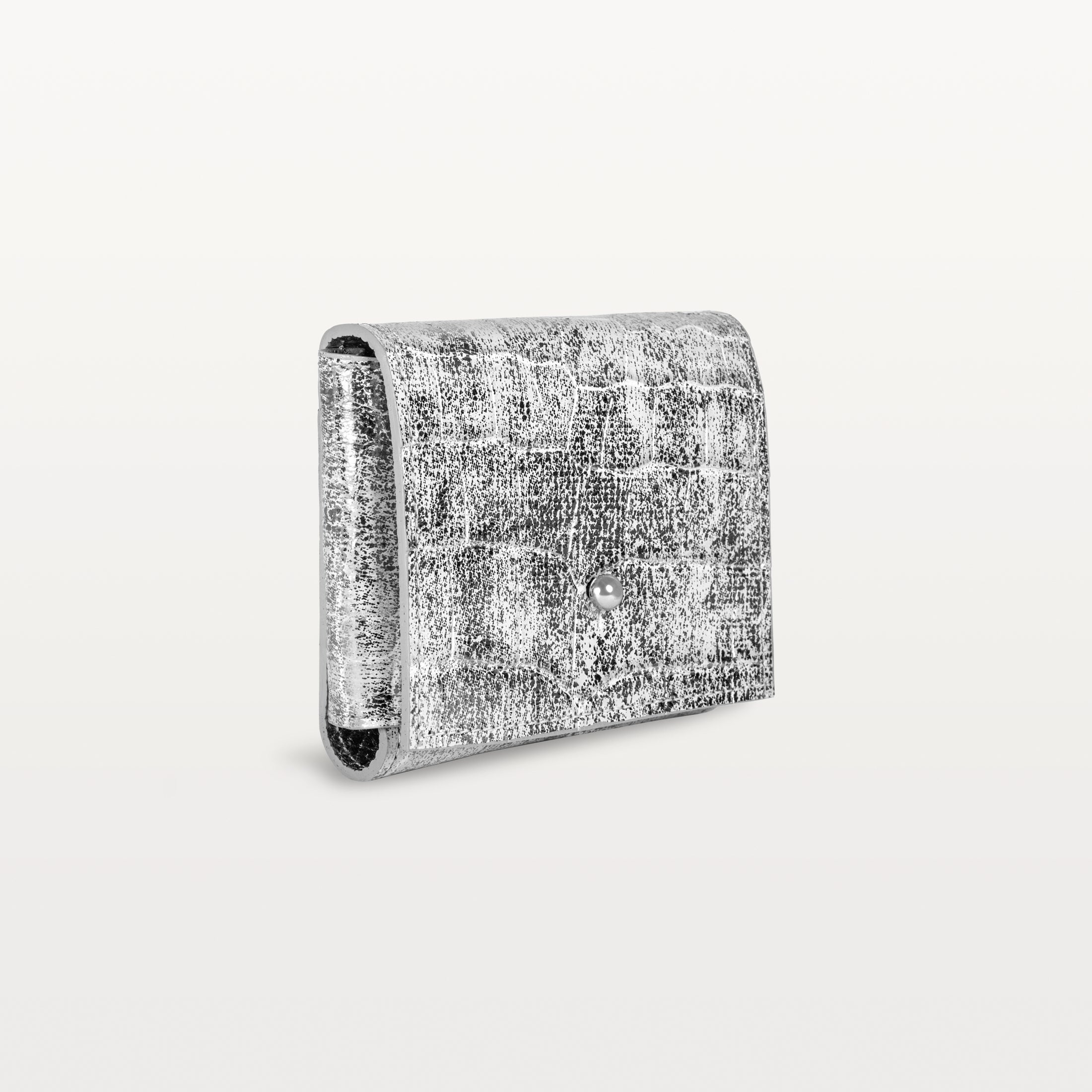 Luna Card Holder in Heritage Silver Alligator