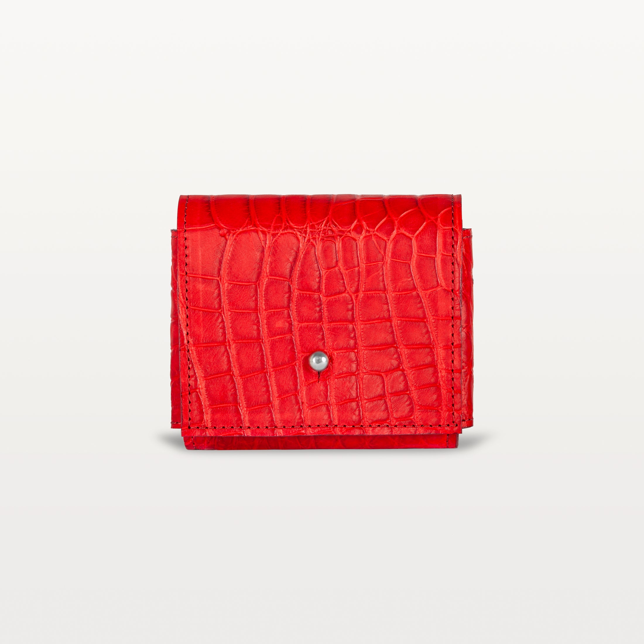 Luna Card Holder in Red Alligator