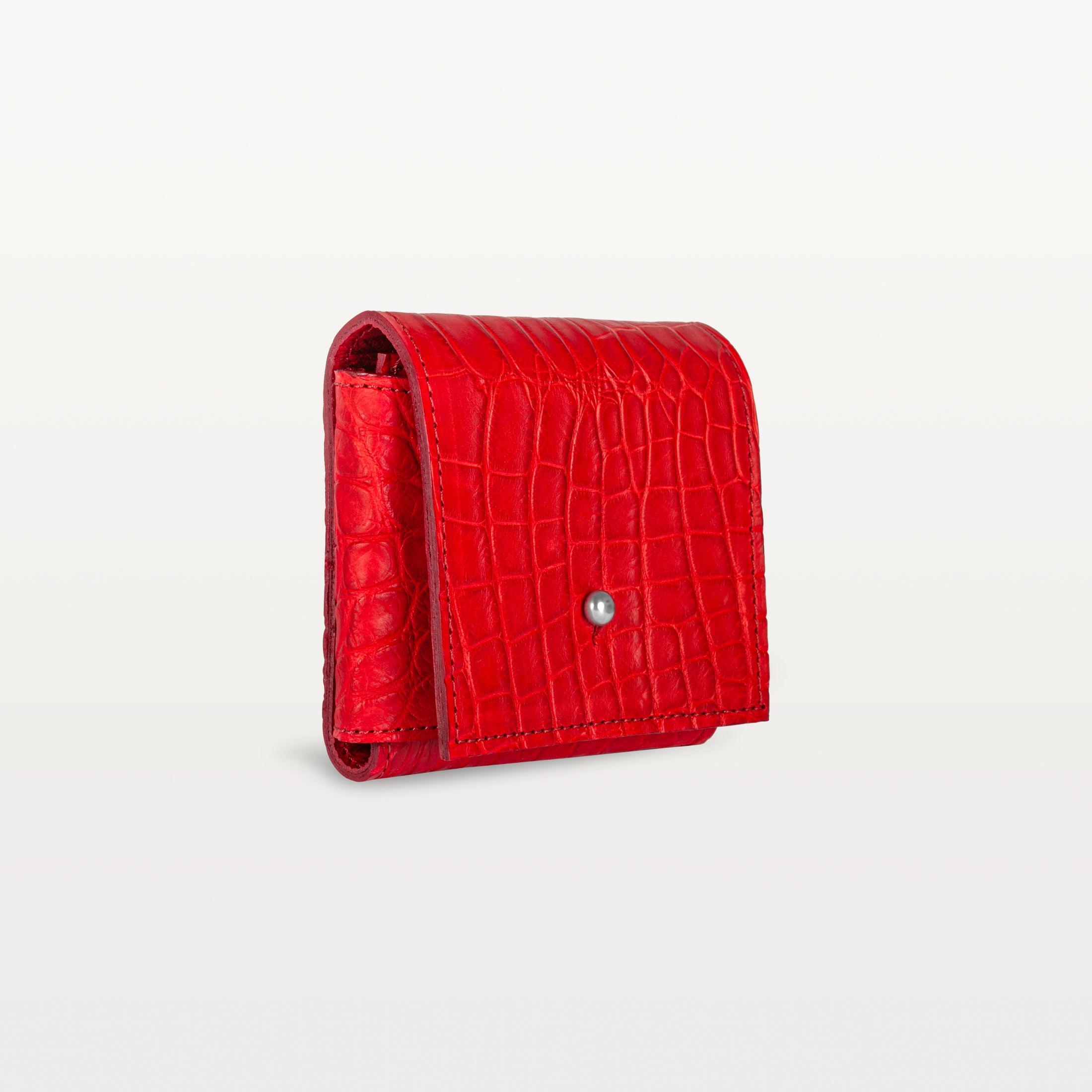 Luna Card Holder in Red Alligator