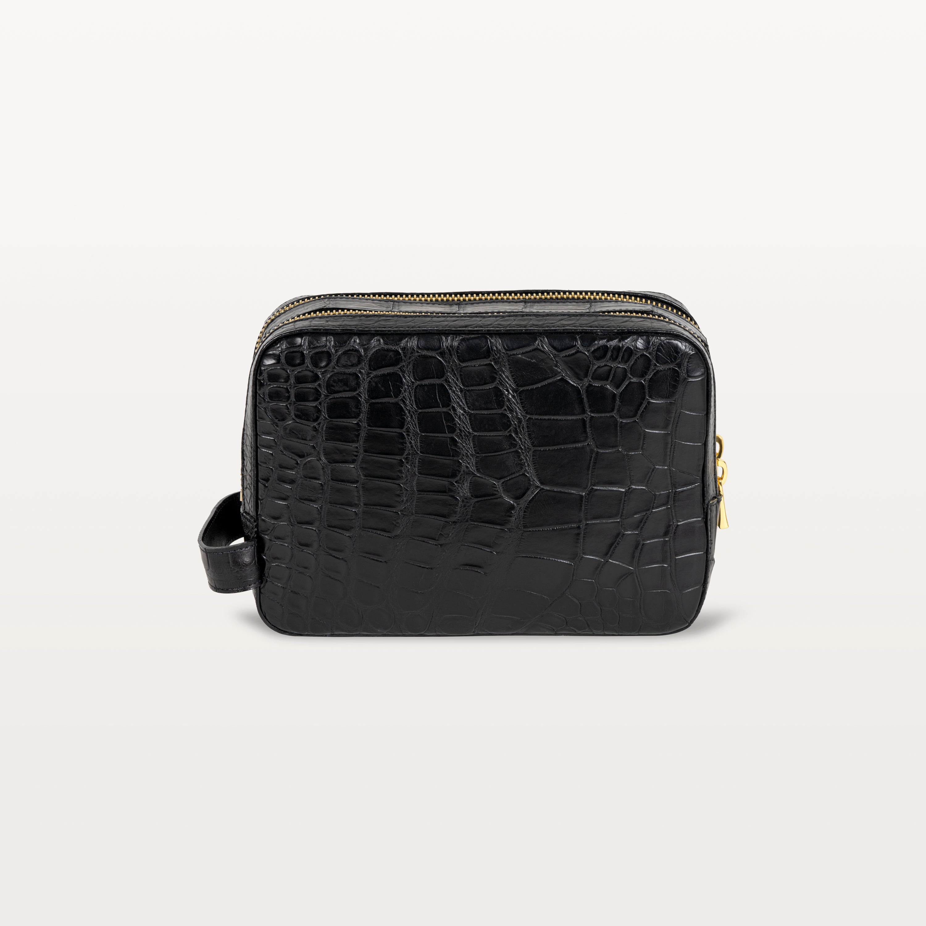 Nomad Dopp Kit in Midnight Black Alligator