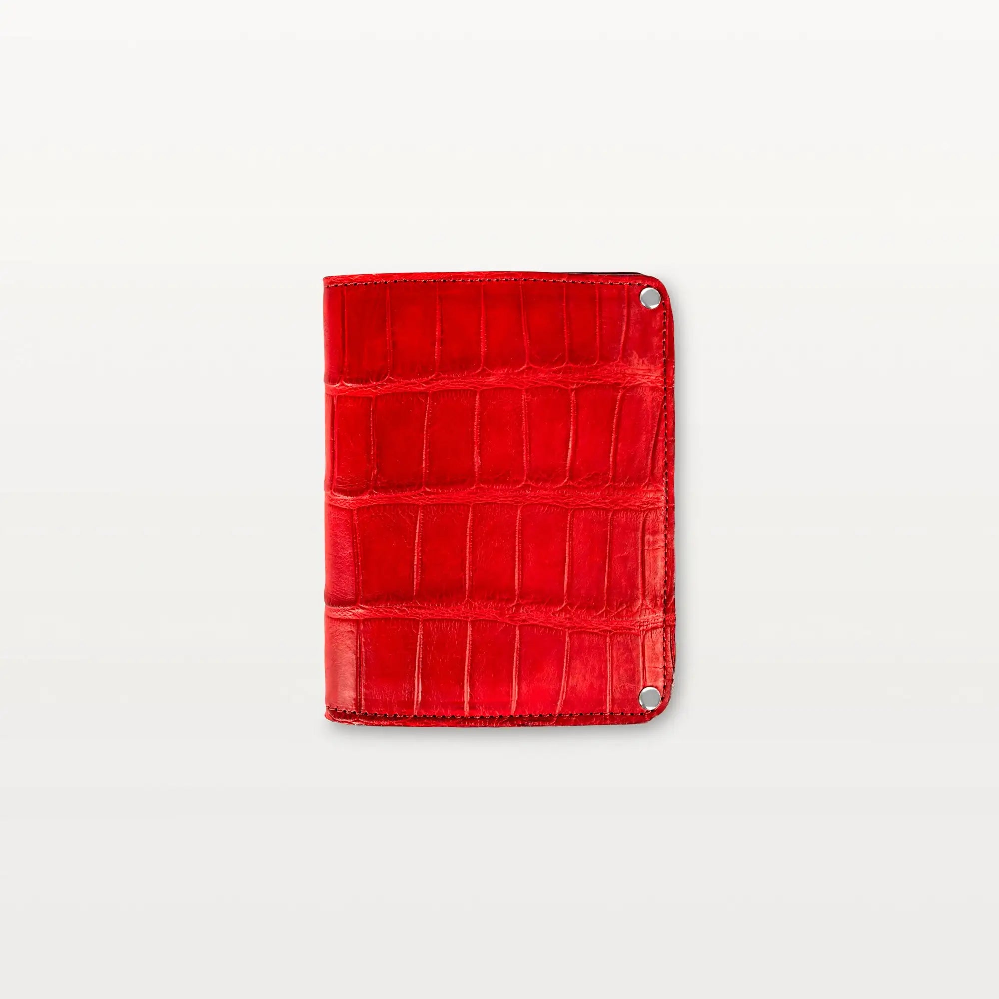 Passport Holder in Red Alligator