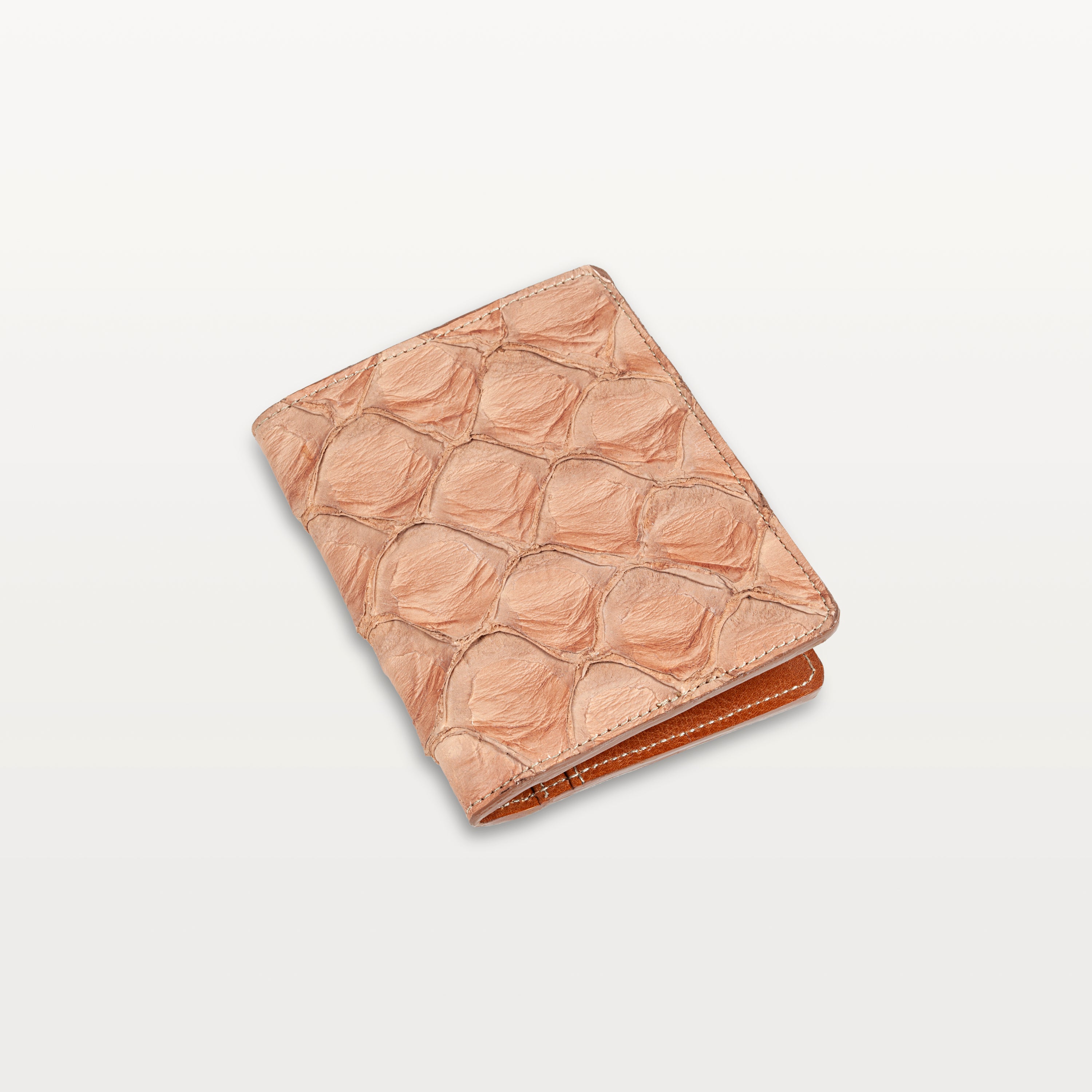 Passport Holder in Cognac Pirarucu