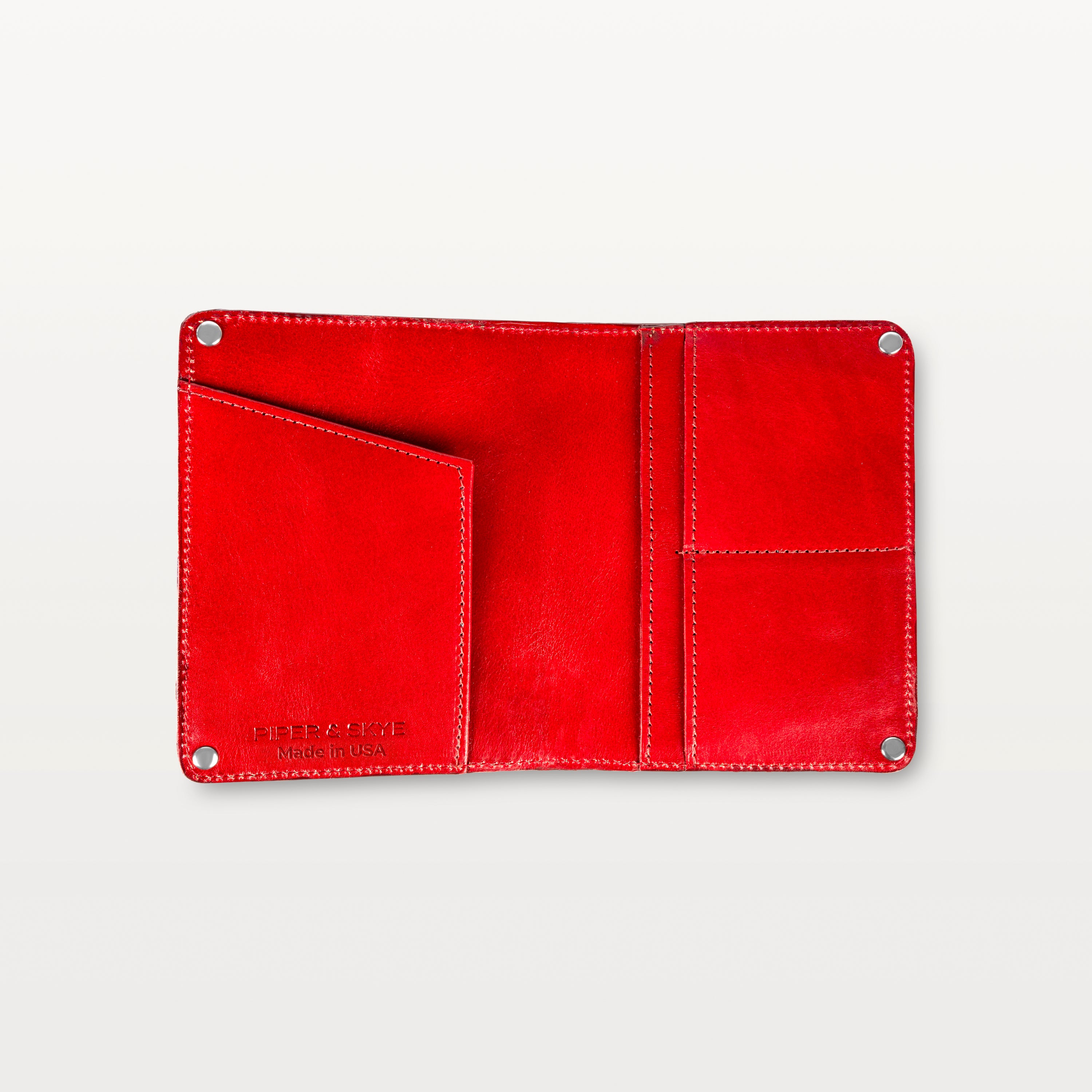 Passport Holder in Red Alligator