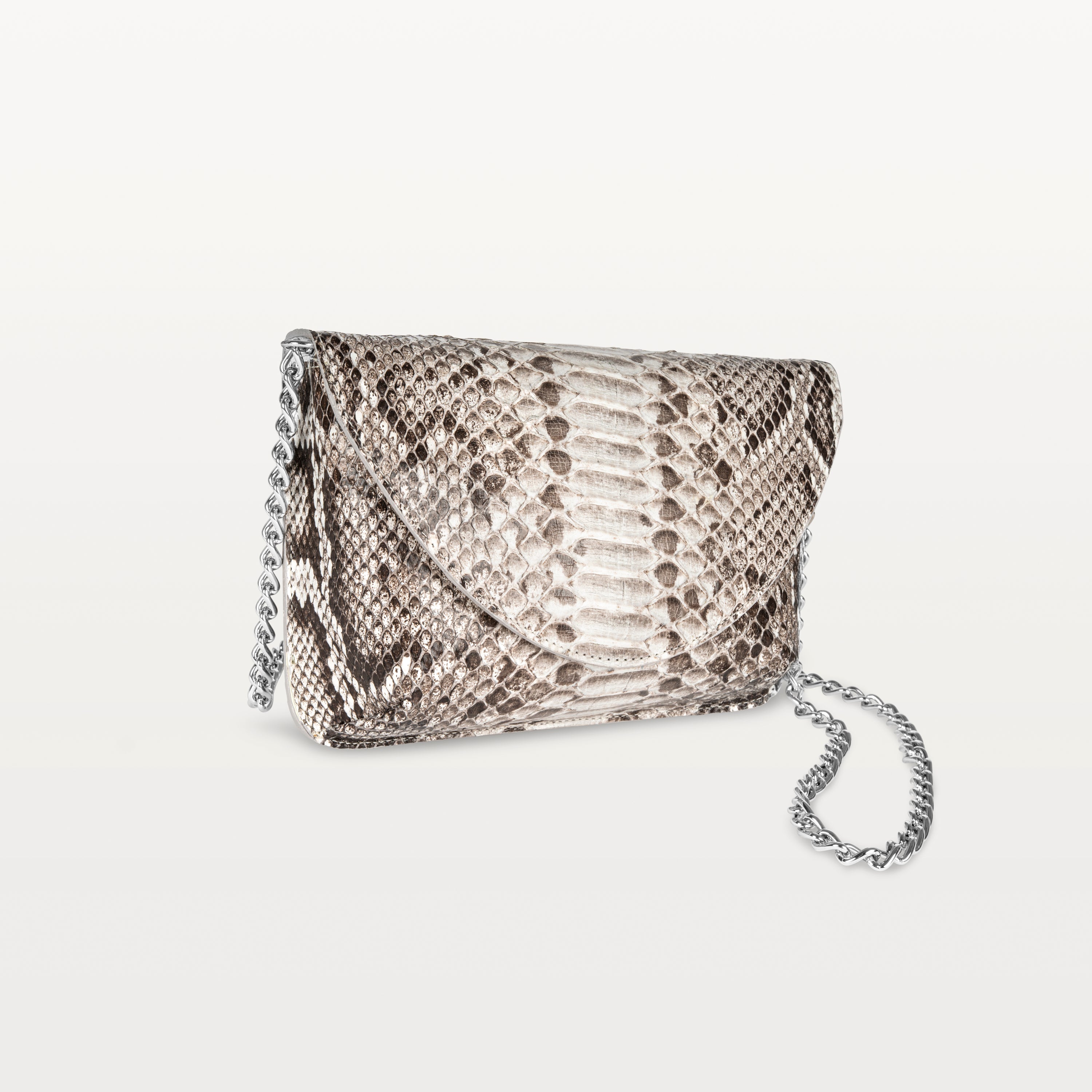 Seraphina Crossbody in Natural Python (Everglade Print)