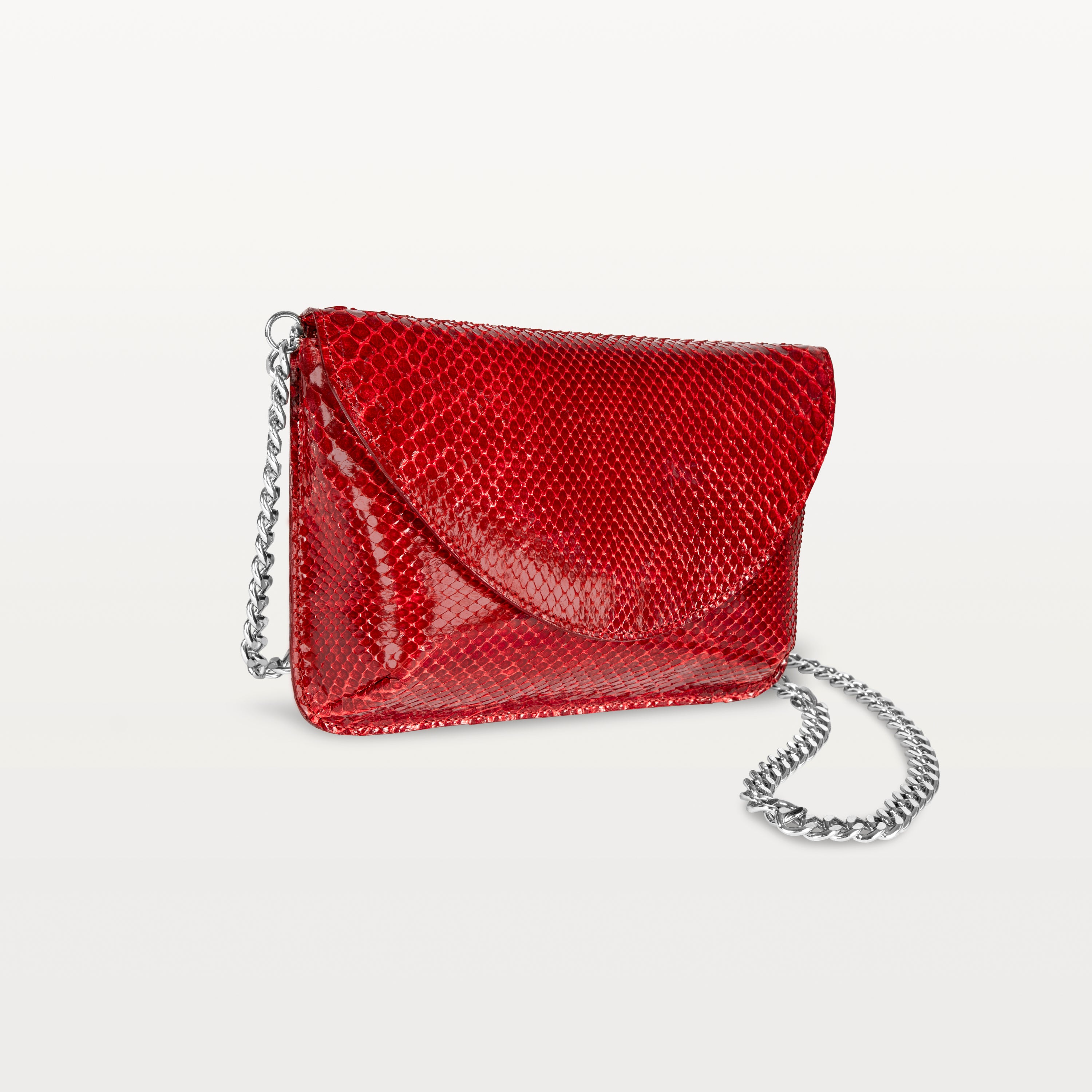 Seraphina Crossbody in Red Python