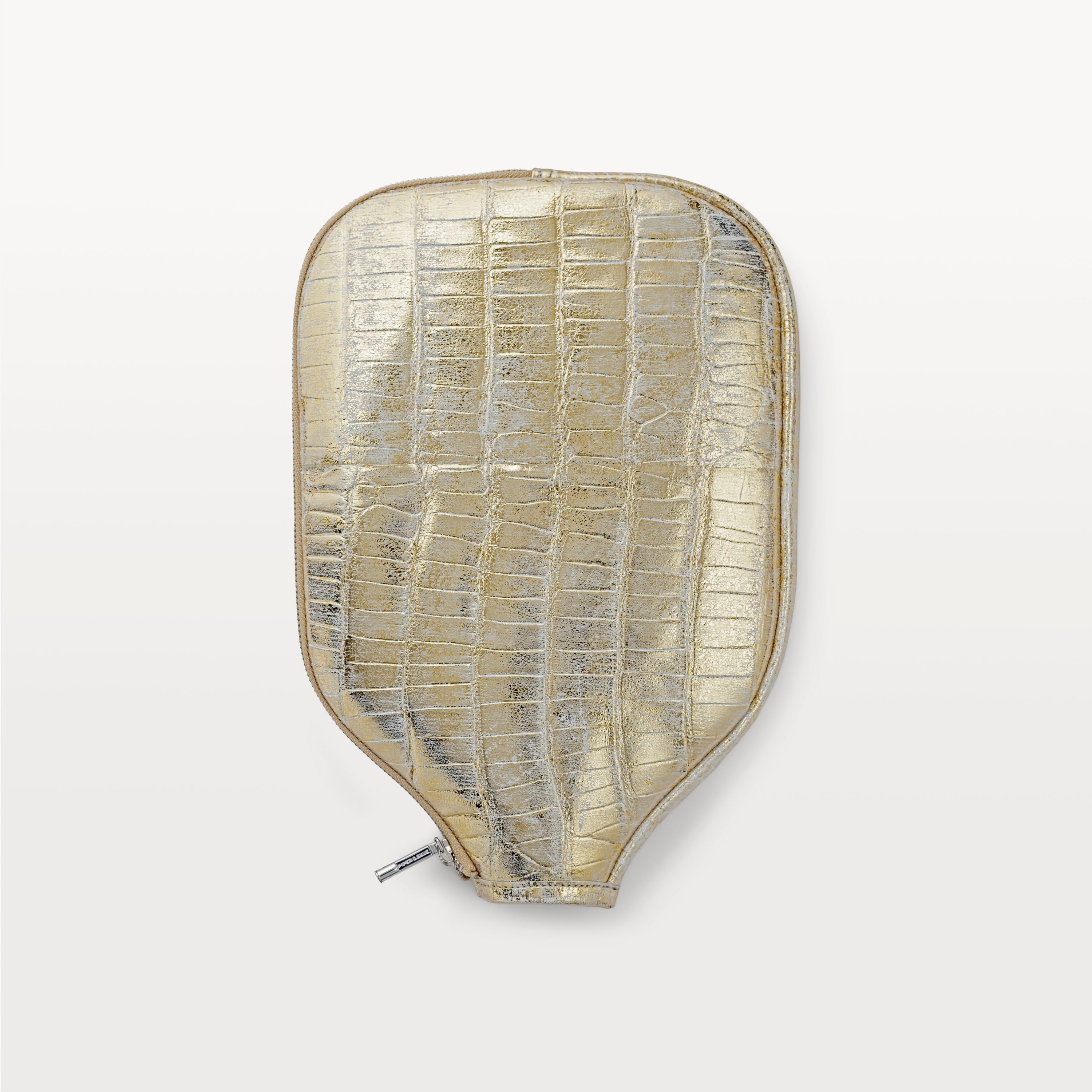 Victory Luxe Pickleball Paddle Cover in Gold Alligator