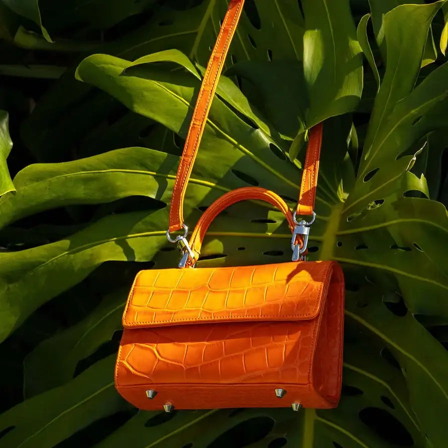 Clementine Orange Soho Top Handle | Made in the USA | Piper & Skye