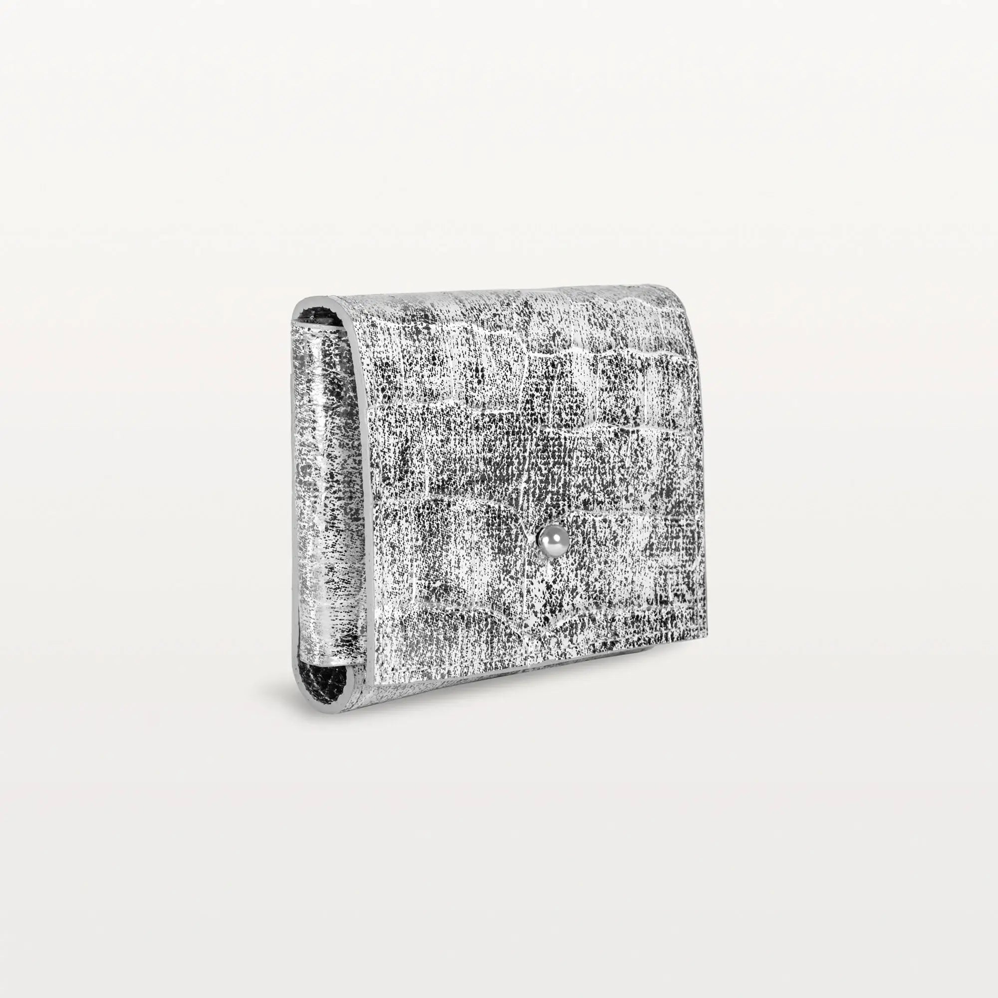 Luna Card Holder in Heritage Silver Alligator