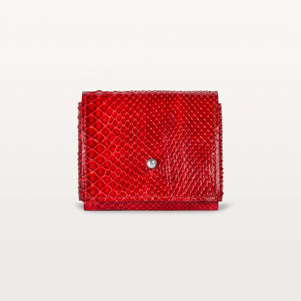 Luna Card Holder in Red Python (Inversa)