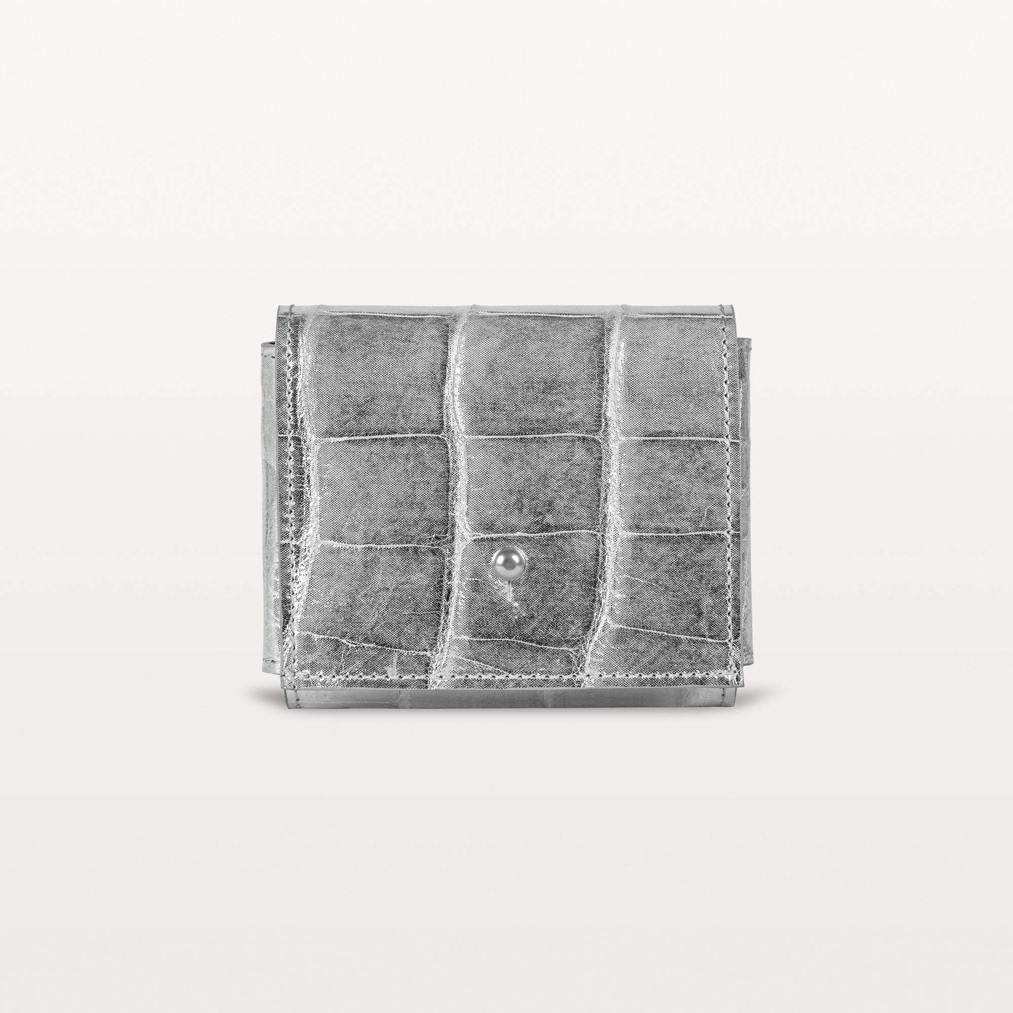 Luna Card Holder in Silver Alligator