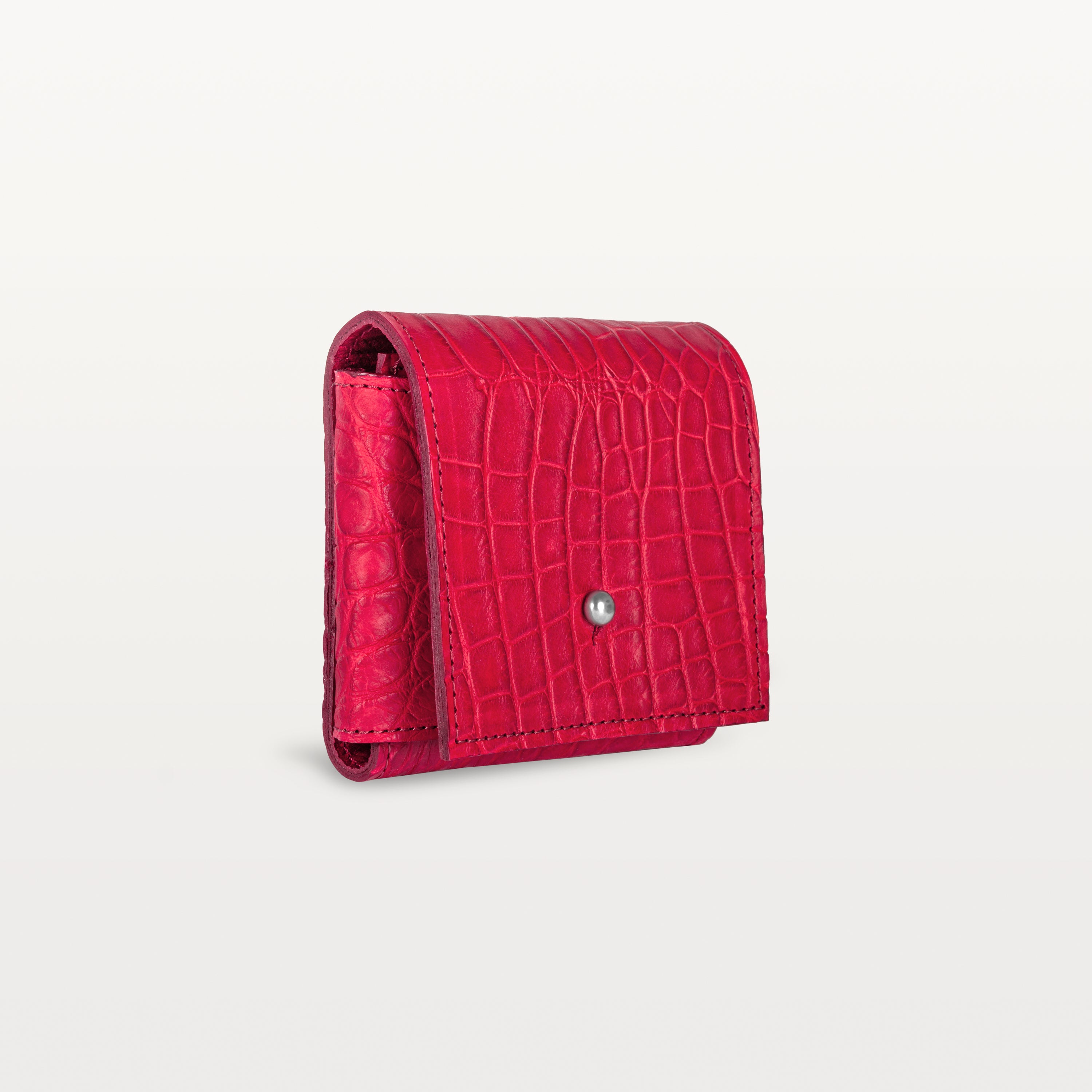 Luna Card Holder in Red Alligator
