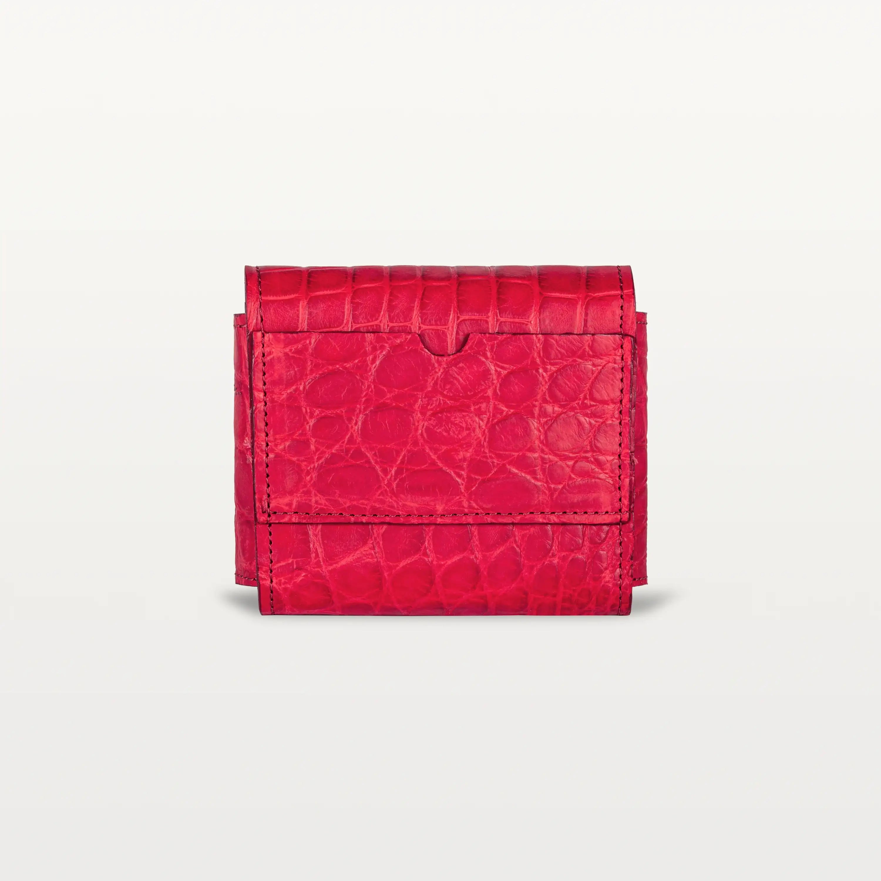 Luna Card Holder in Red Alligator