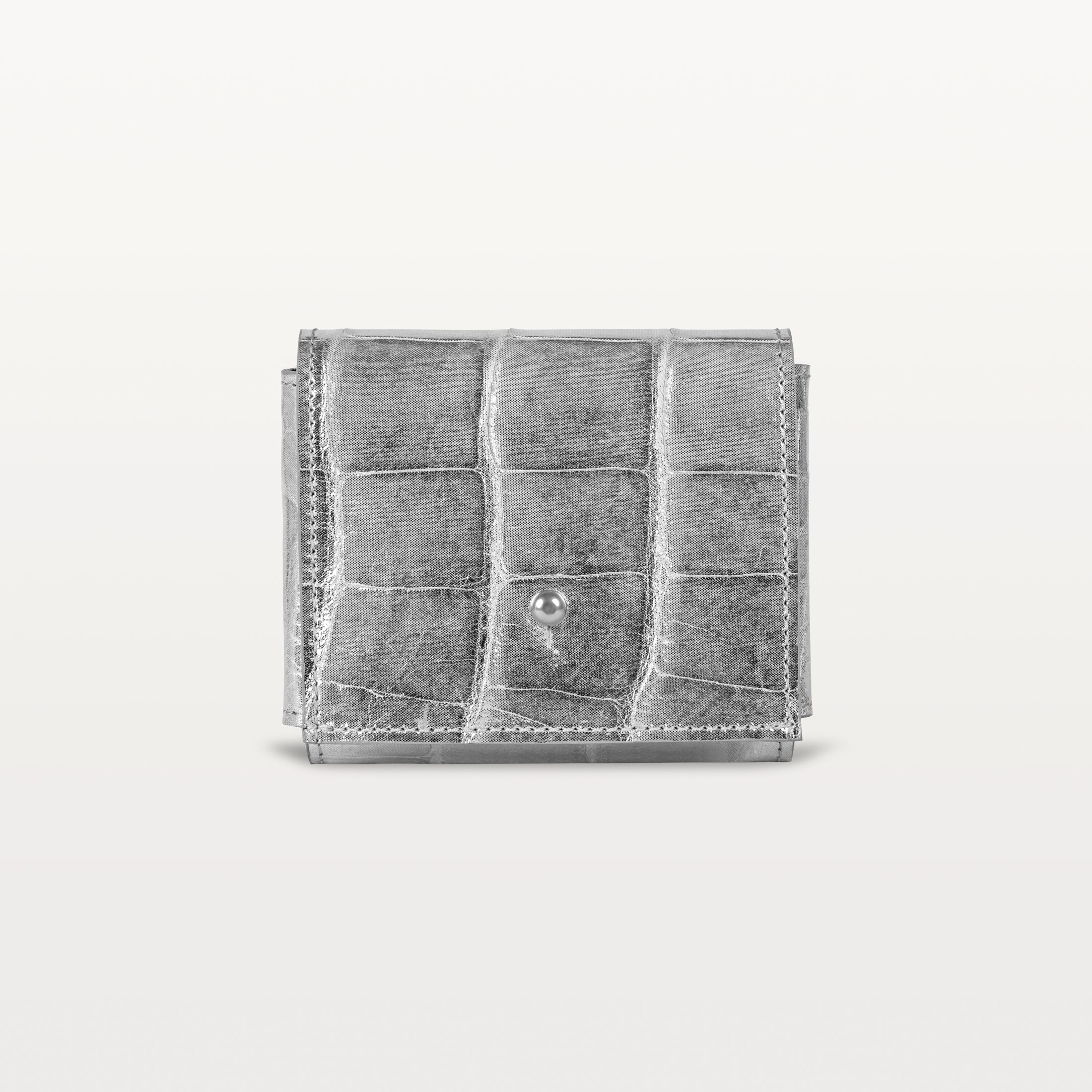 Luna Card Holder in Silver Alligator