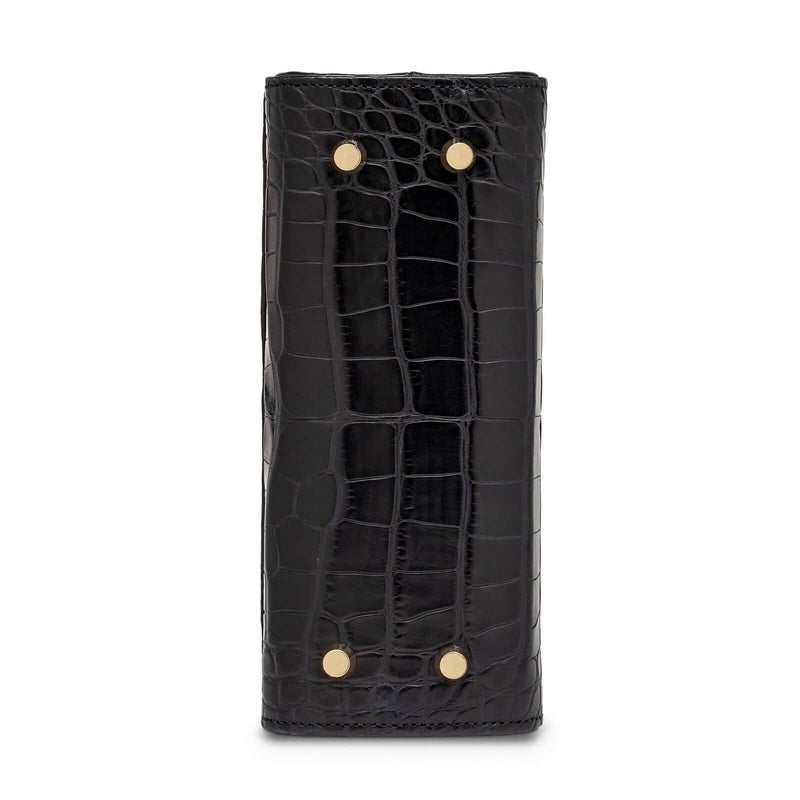 Soho Top Handle - Black - Alligator