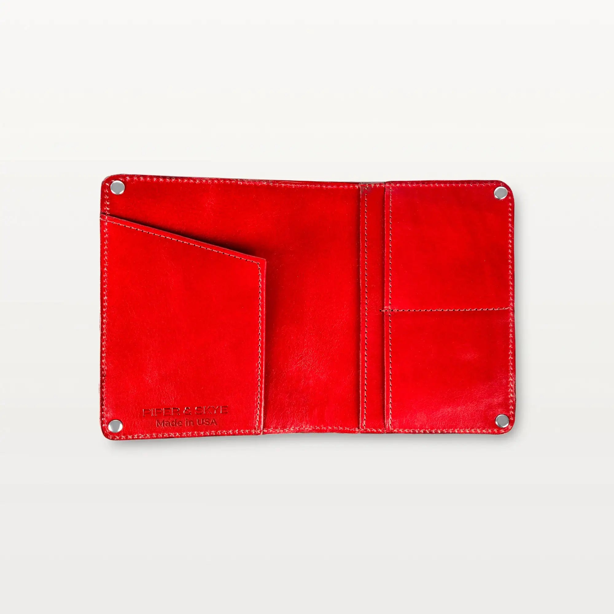Passport Holder in Red Alligator
