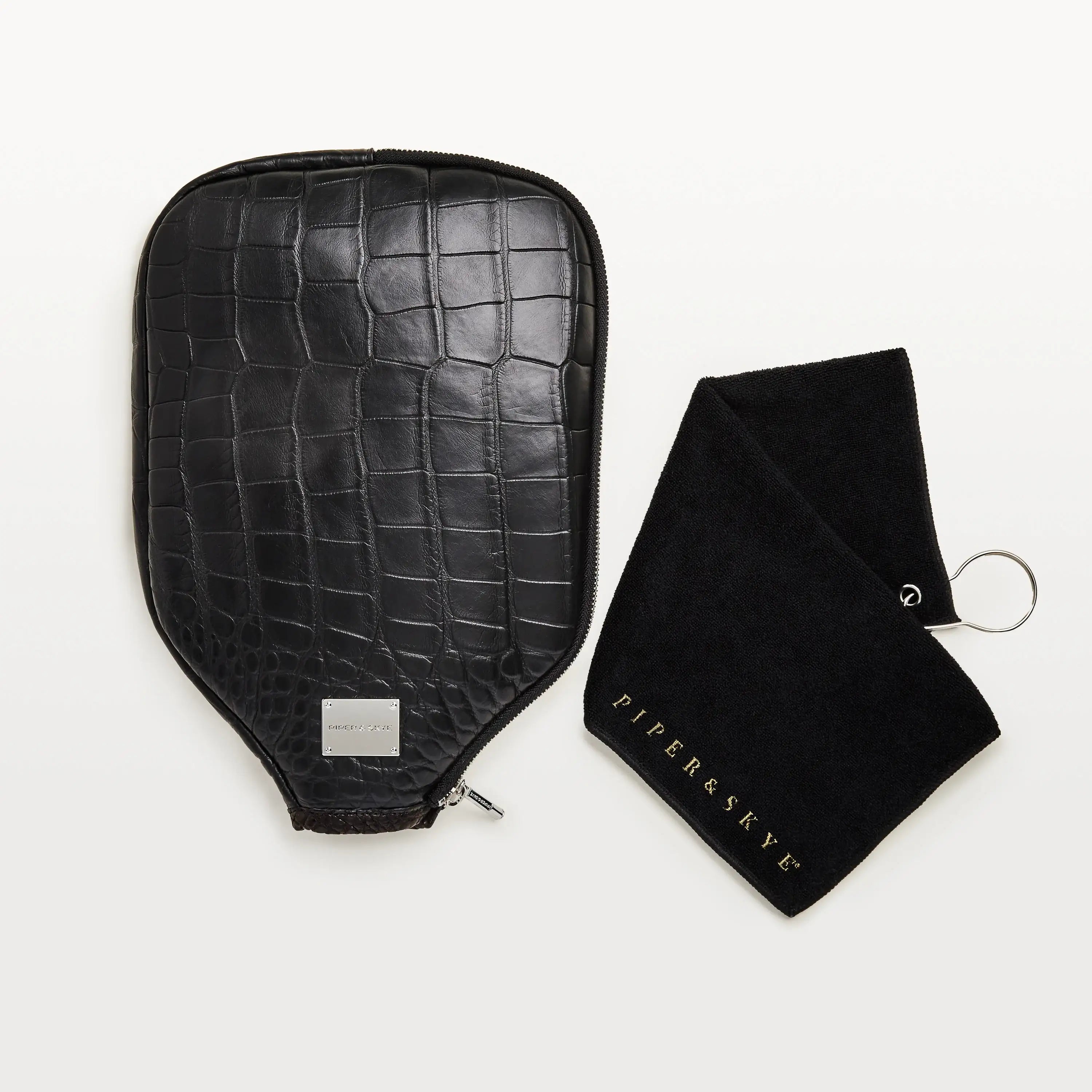 Victory Luxe Pickleball Paddle Cover in Black Alligator
