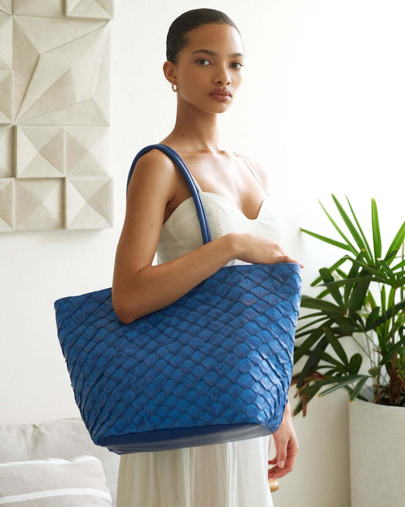 Delray Shopper - Cobalt - Pirarucu