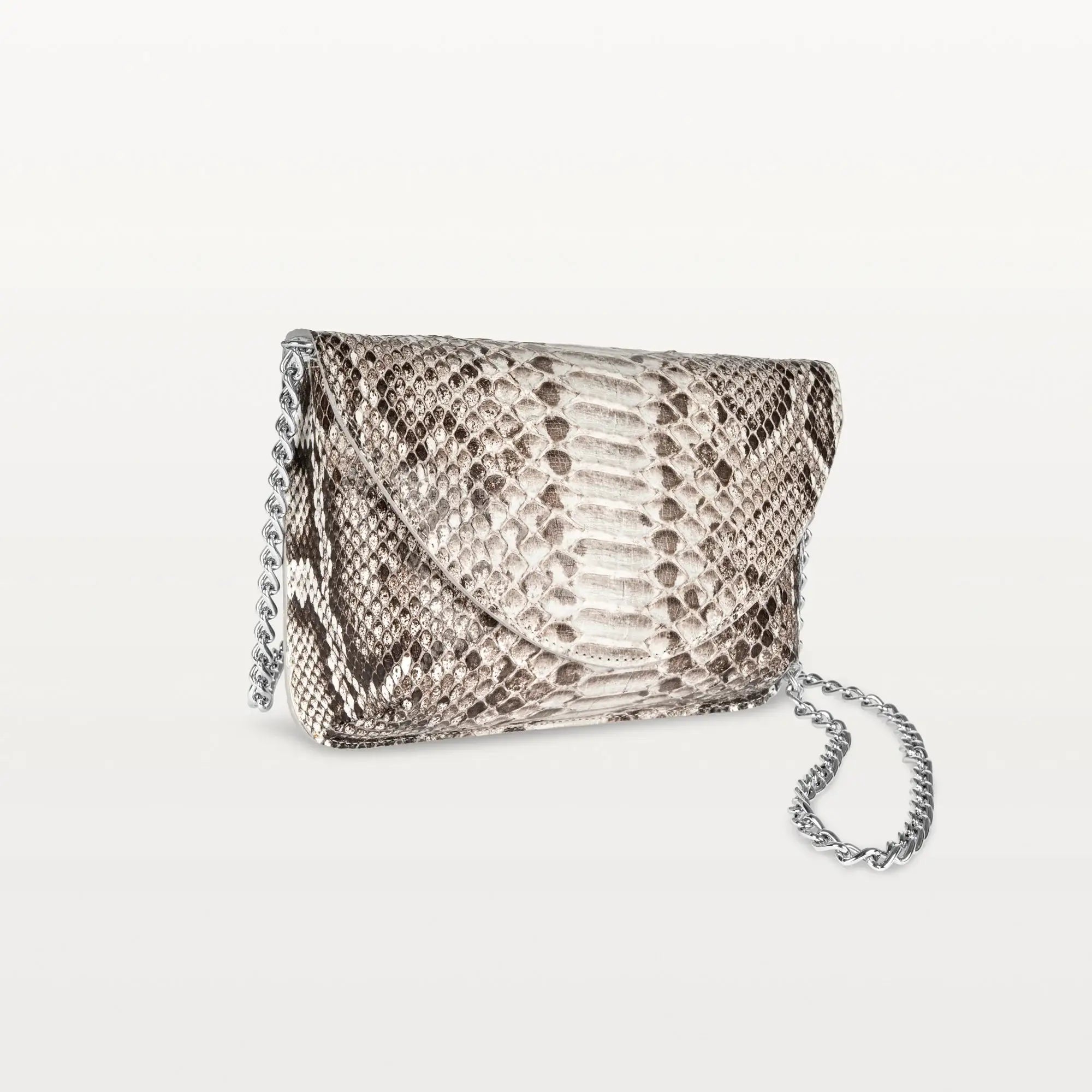 Serafina Crossbody in Natural Python (Everglade Print)