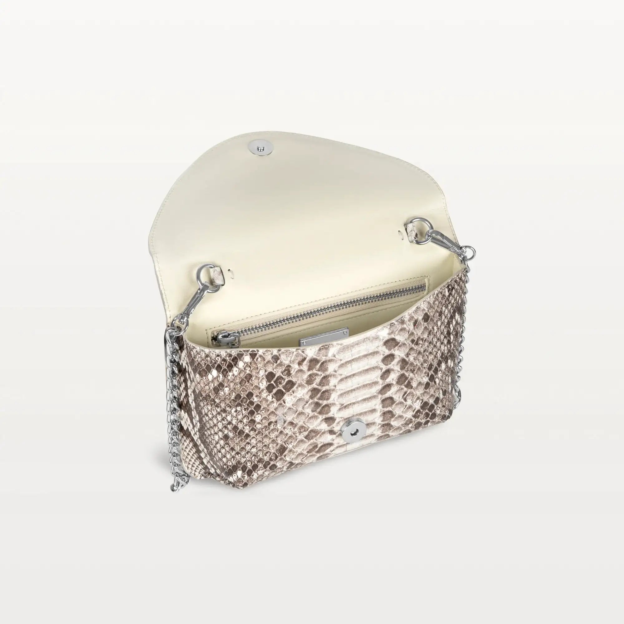 Serafina Crossbody in Natural Python (Everglade Print)