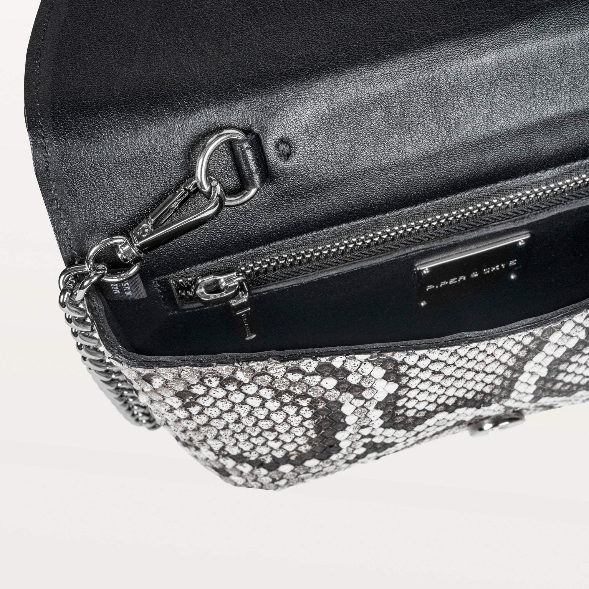 Serafina Crossbody in Natural Python (Monroe Print)