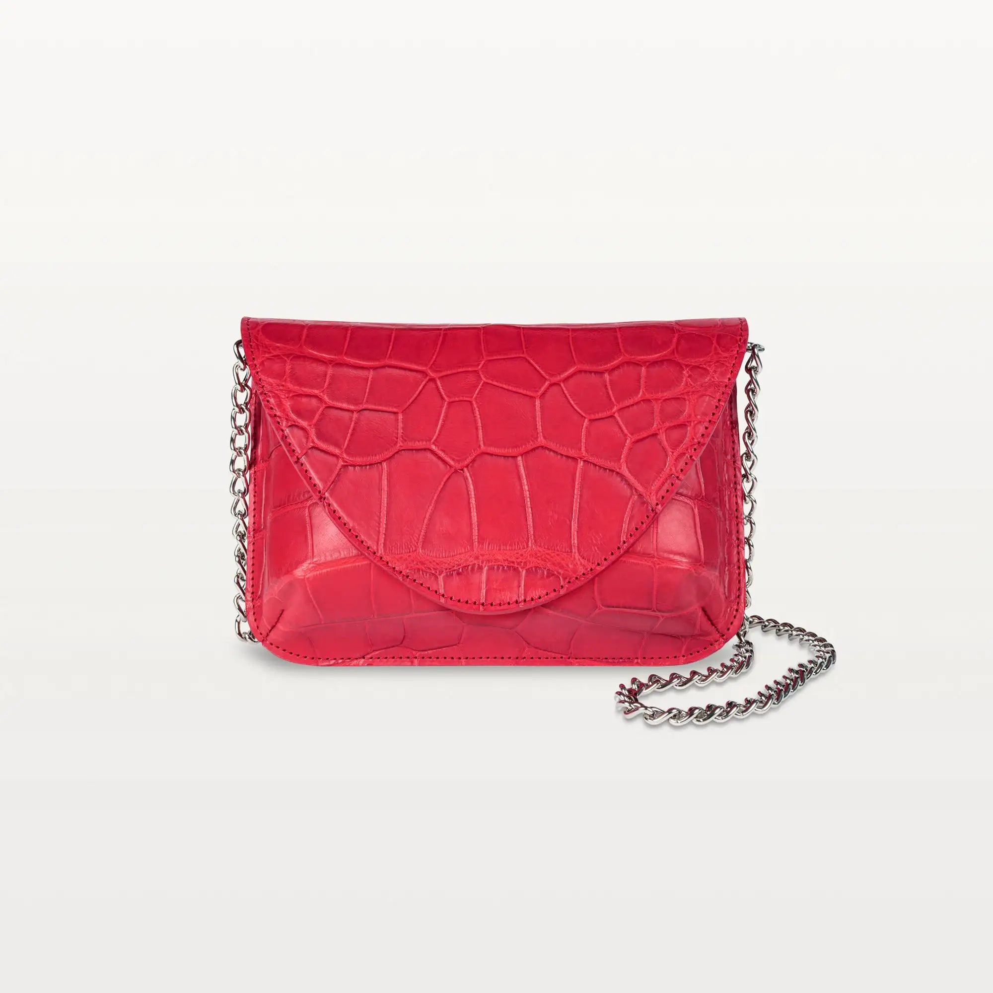 Serafina Crossbody in Red Alligator