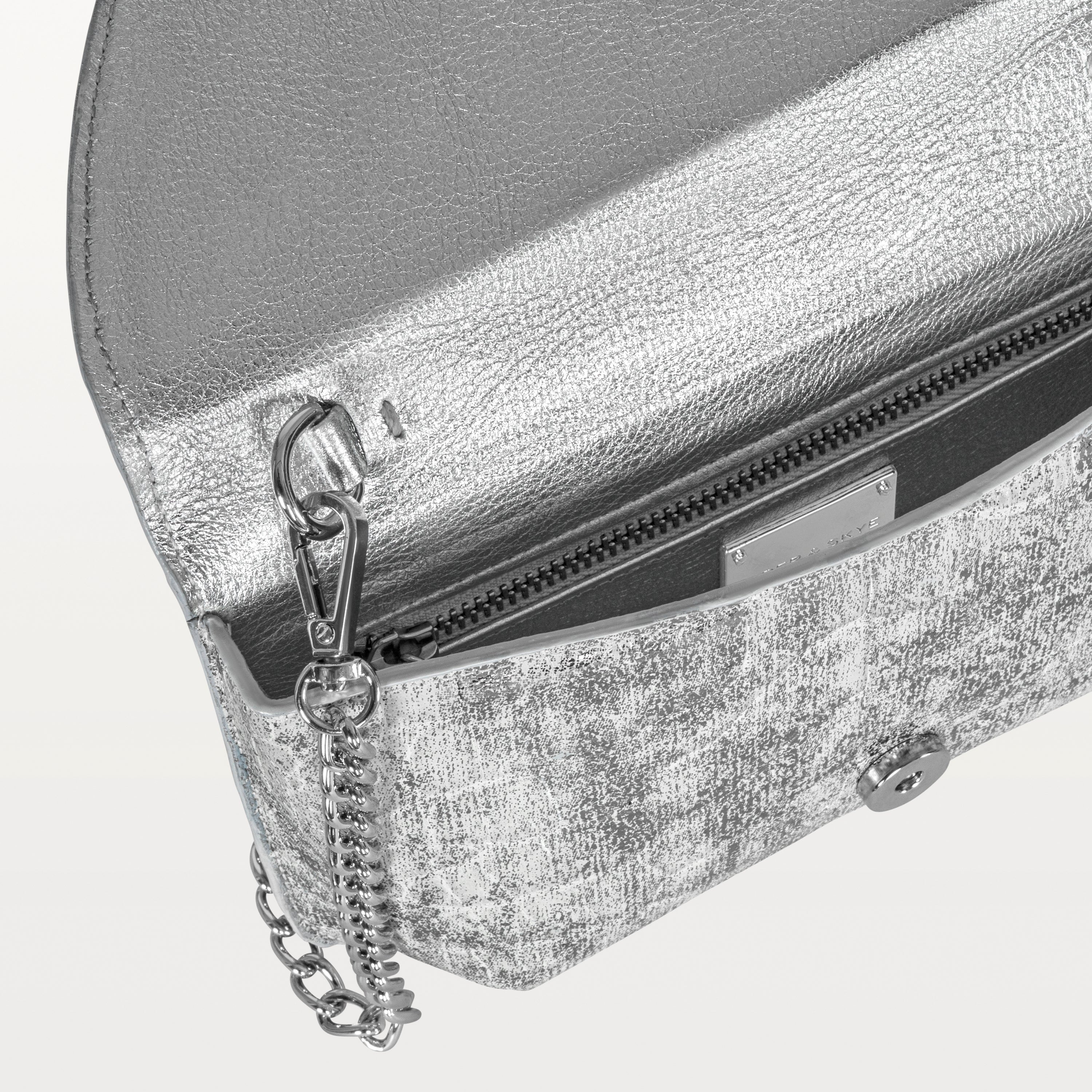 Serafina Crossbody in Heritage Silver Alligator