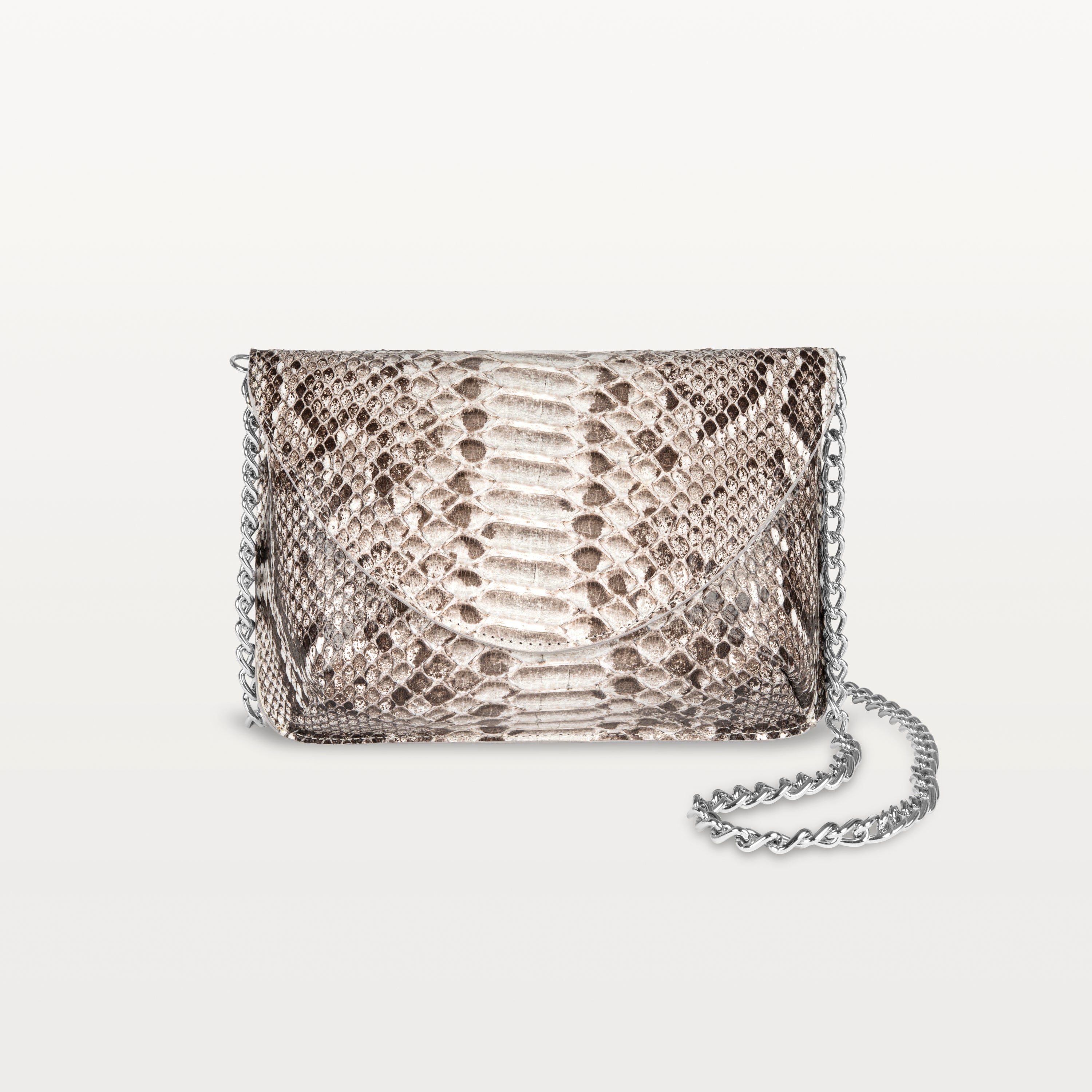 Seraphina Crossbody in Natural Python (Everglade Print)