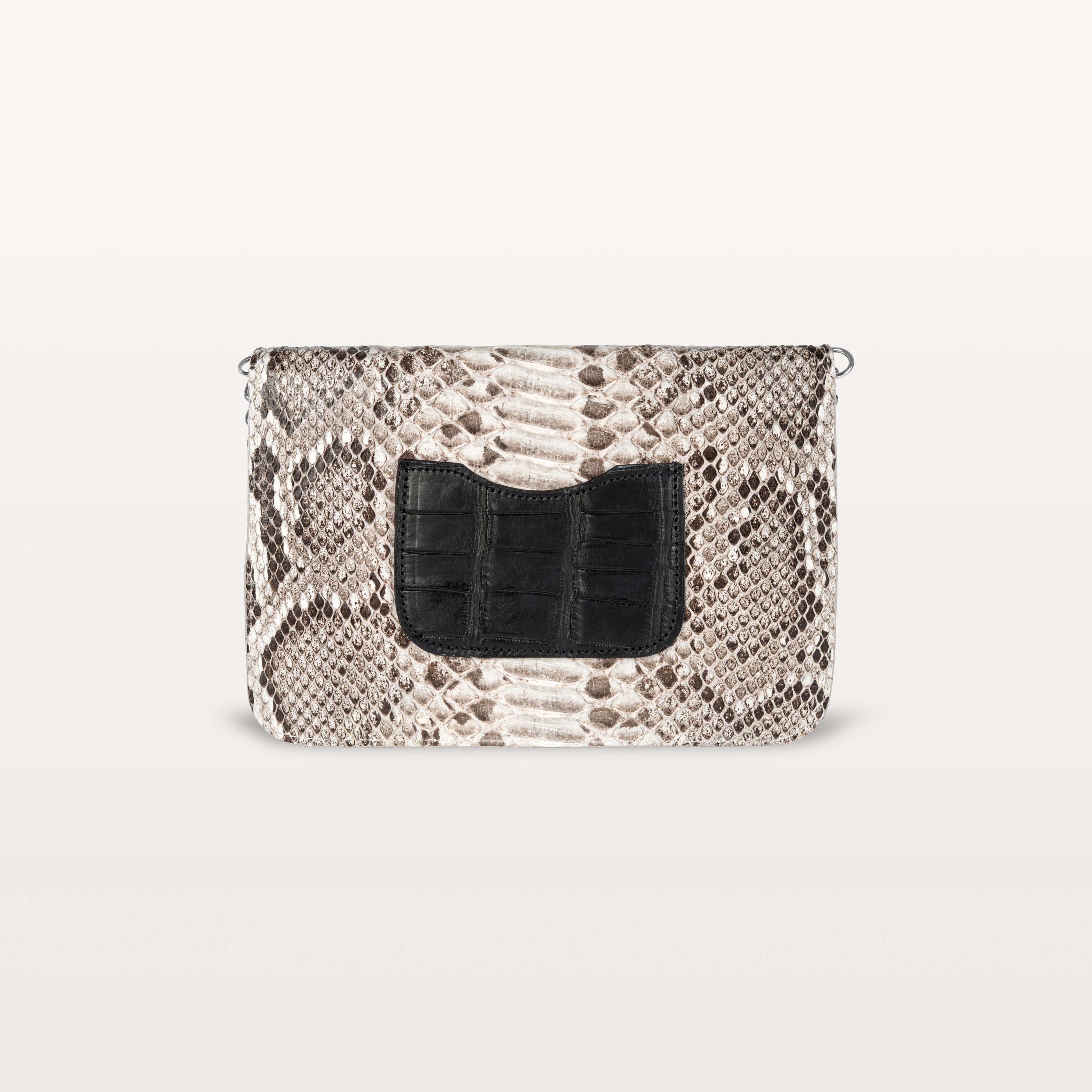 Serafina Crossbody in Natural Python (Everglade Print)