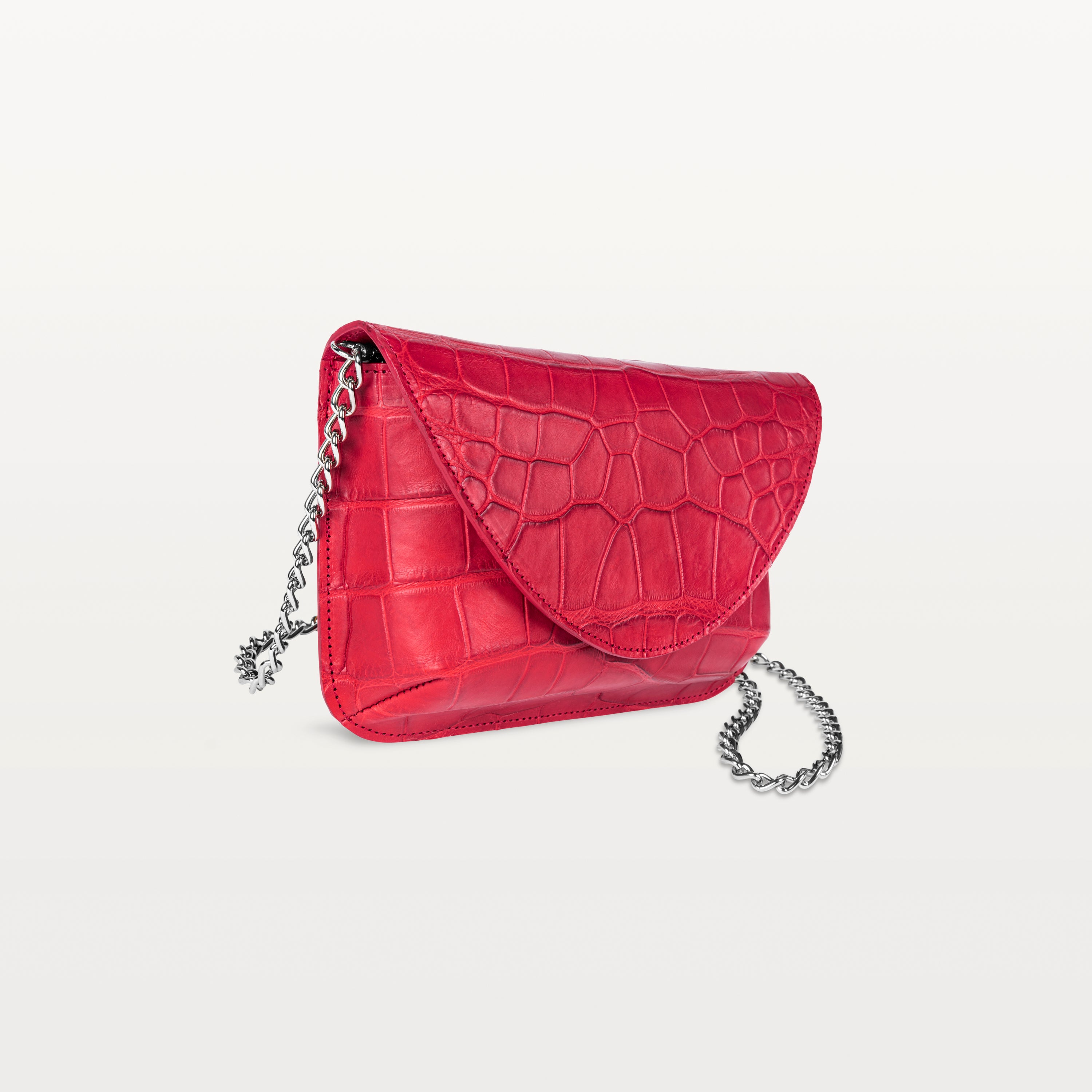 Seraphina Crossbody in Red Alligator