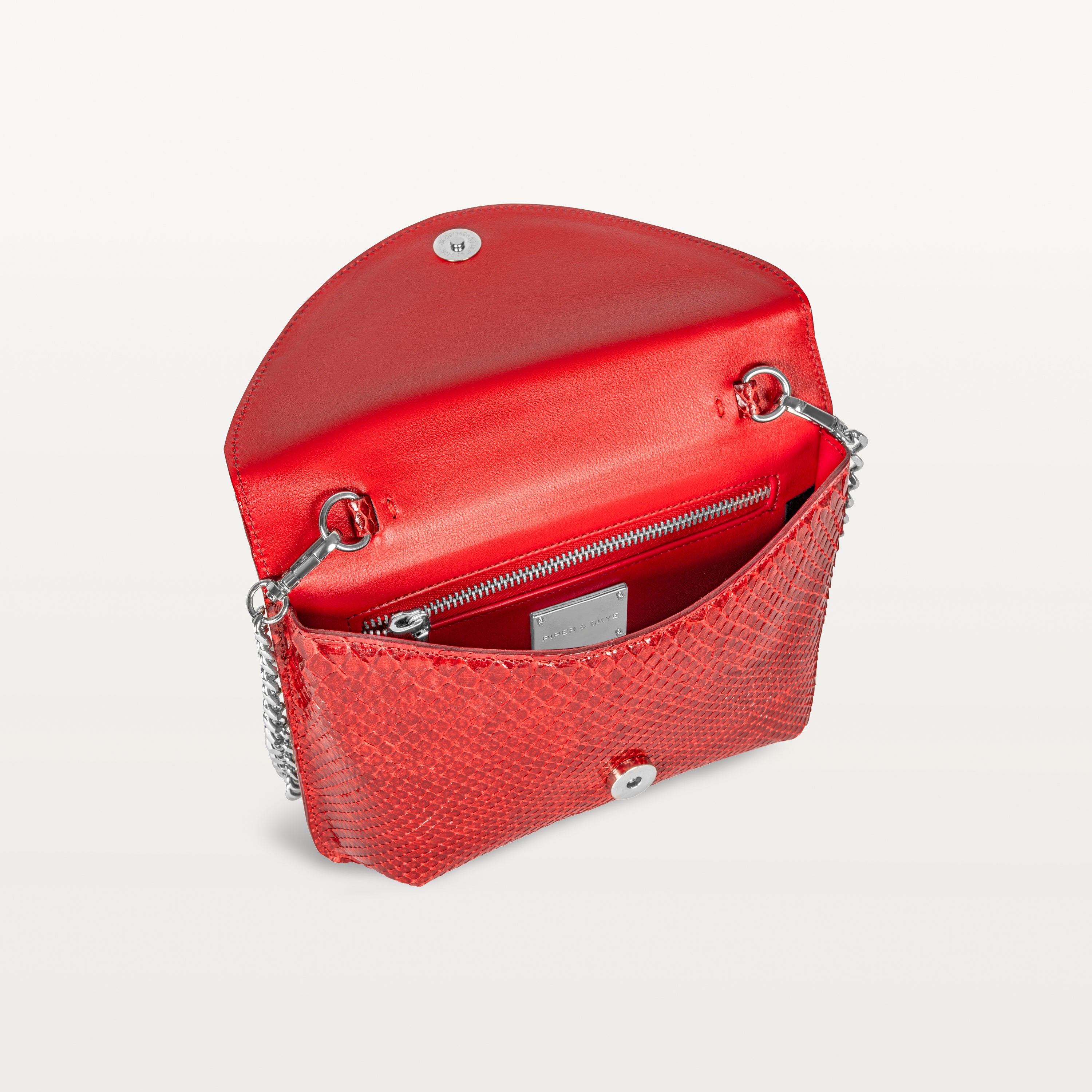 Serafina Crossbody in Red Python (Inversa)