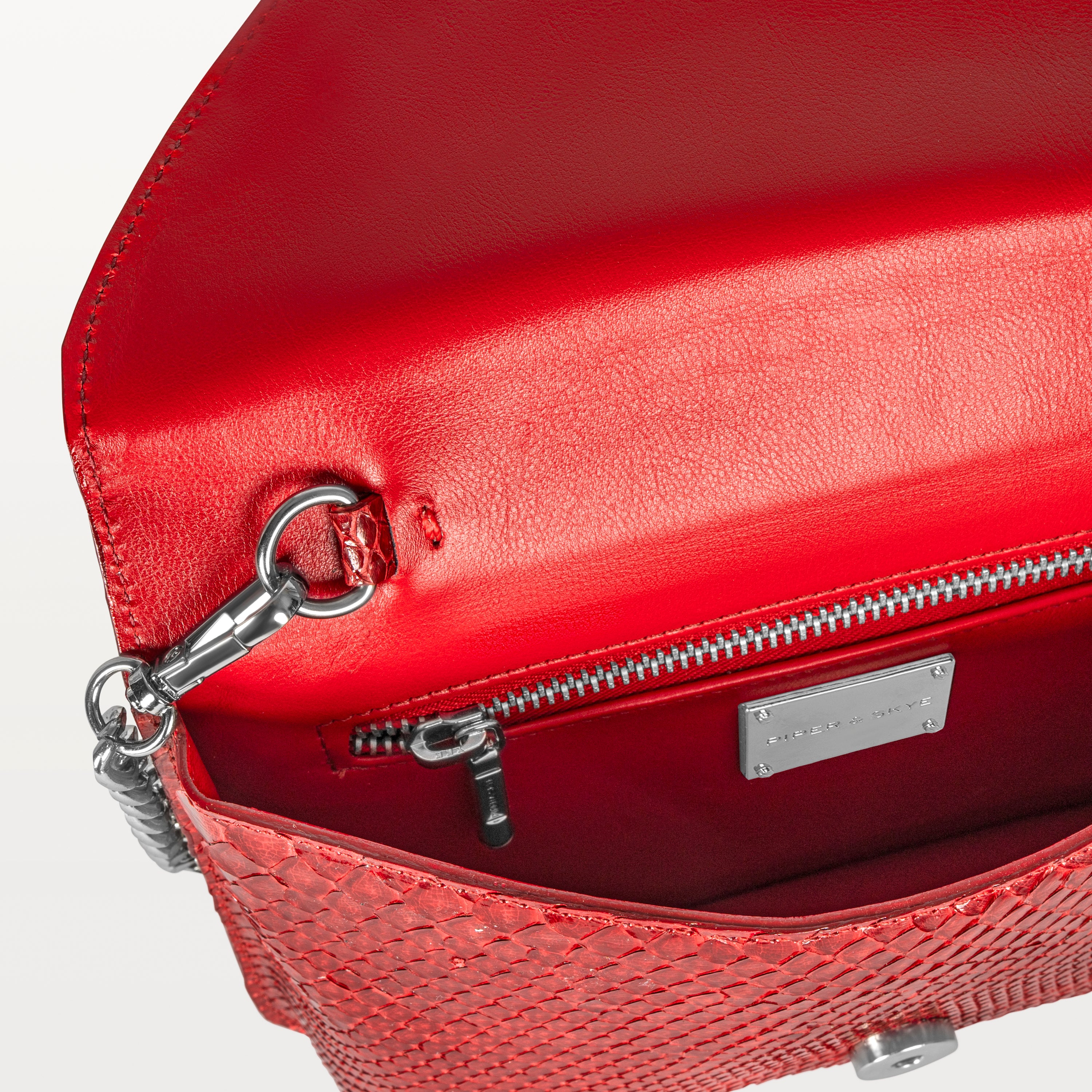 Serafina Crossbody in Red Python (Inversa)