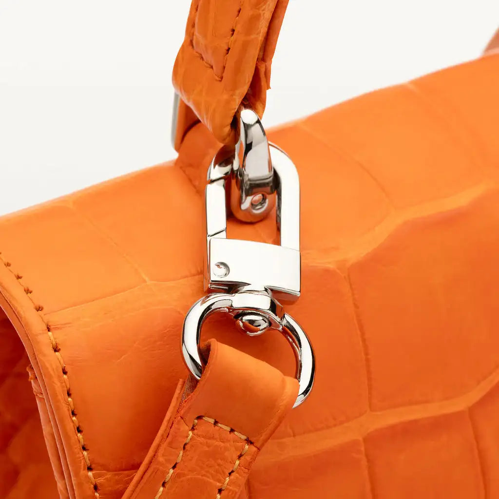 Clementine Orange Soho Top Handle | Made in the USA | Piper & Skye