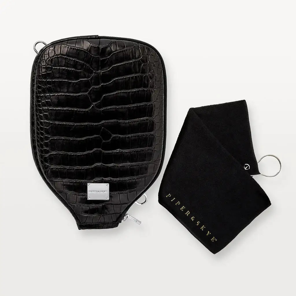 Luxury Alligator Leather Pickleball Paddle Cover | Handcrafted in