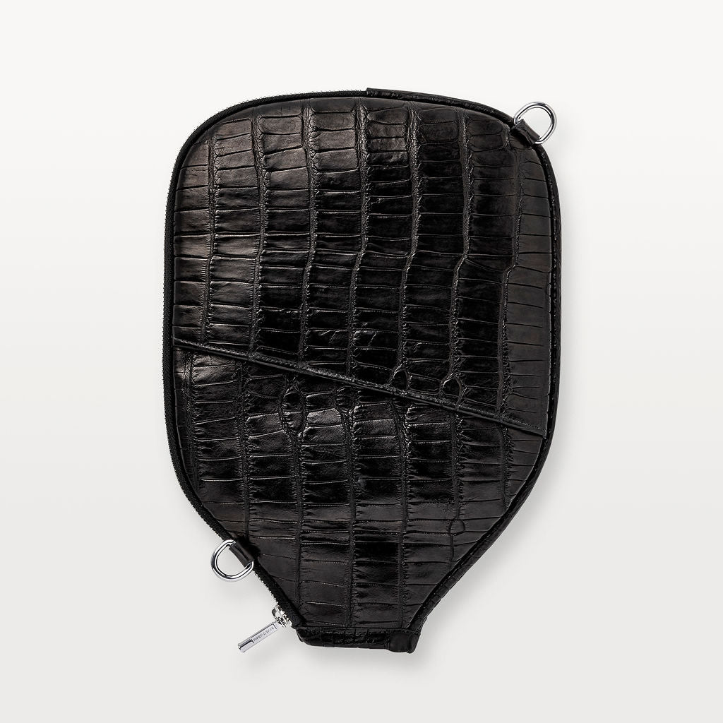 Victory Luxe Pickleball Paddle Cover in Black Alligator