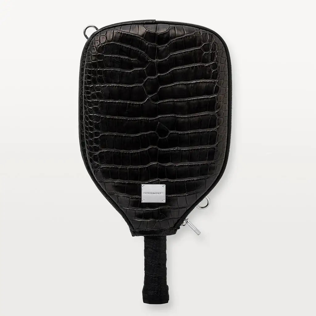 Lieve Van Gorp✨美品 99AW本革アートピースパイソンレッグカバー Luxury Alligator Leather Pickleball Paddle Cover | Handcrafted in
