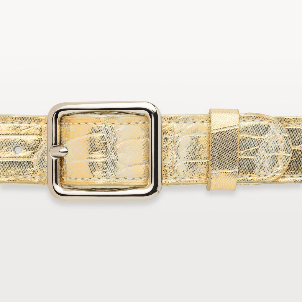 Victory Luxe Pickleball Paddle Cover in Gold Alligator
