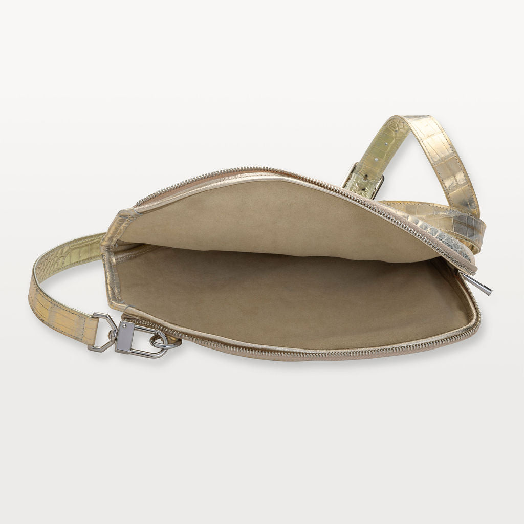 Victory Luxe Pickleball Paddle Cover in Gold Alligator