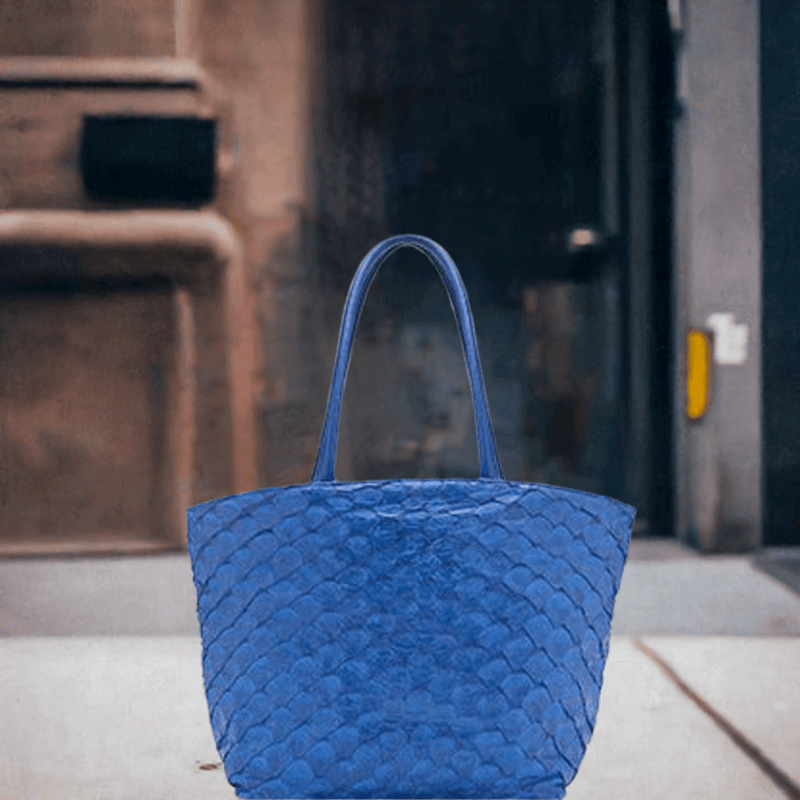 Delray Shopper - Cobalt Pirarucu
