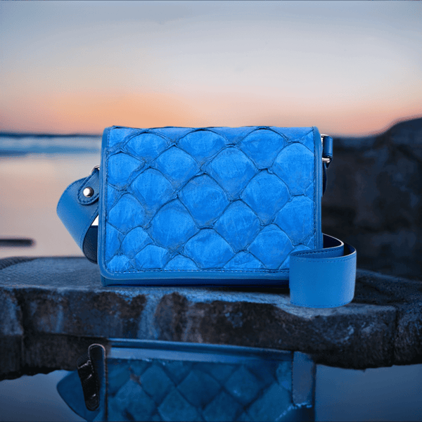 Lola Crossbody - Cobalt Pirarucu