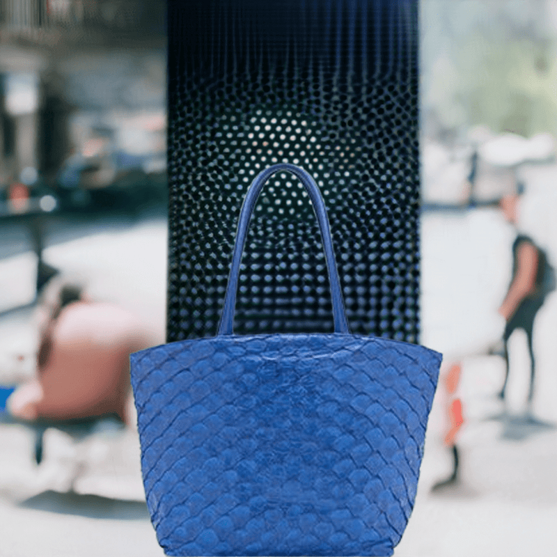 Delray Shopper - Cobalt Pirarucu