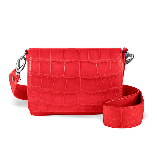 Lola Crossbody - Rouge Alligator