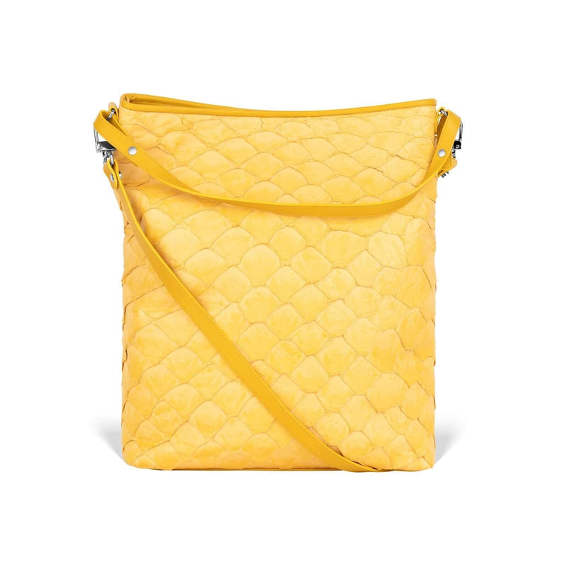 Playa Shoulder Bag - Honey Yellow Pirarucu