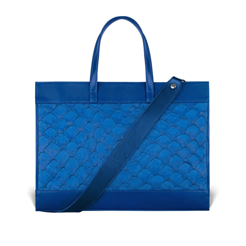 BRAEMAR TOTE - Cobalt Pirarucu