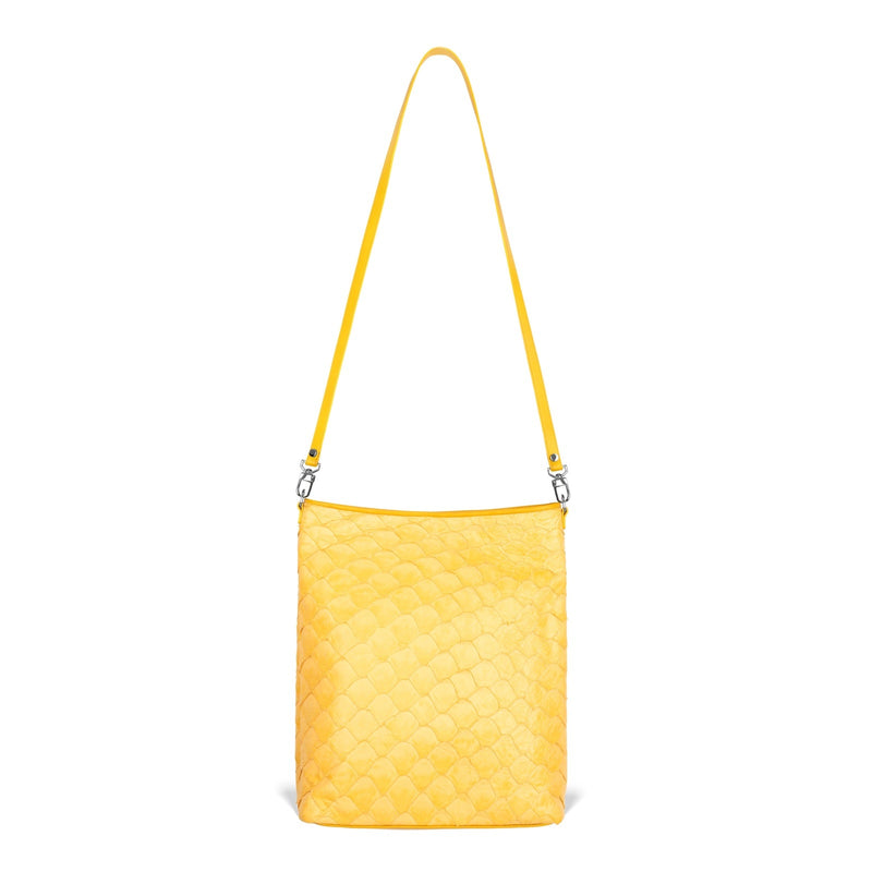 Playa Shoulder Bag - Honey Yellow Pirarucu