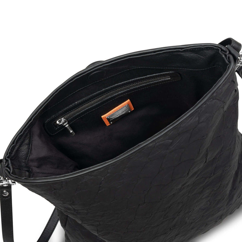 Playa Shoulder Bag - Black Pirarucu