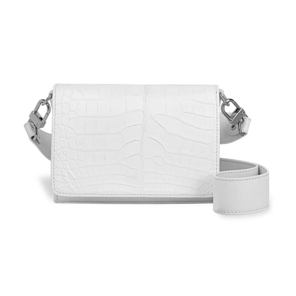 Lola Crossbody -White Alligator