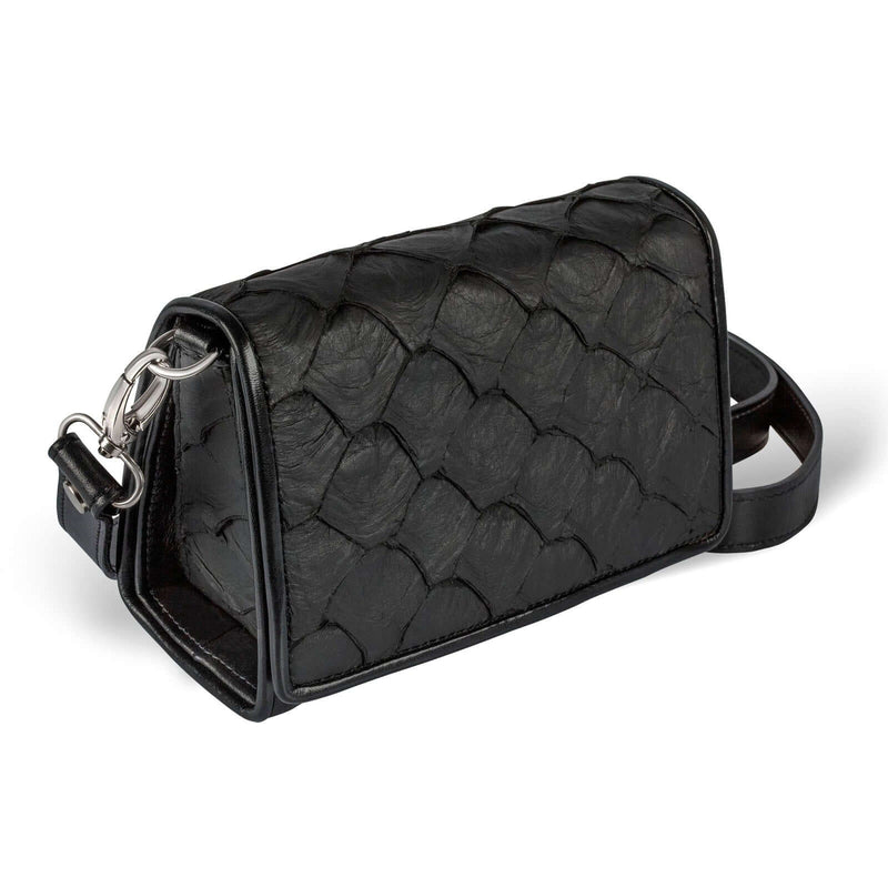 Lola Crossbody - Black Pirarucu