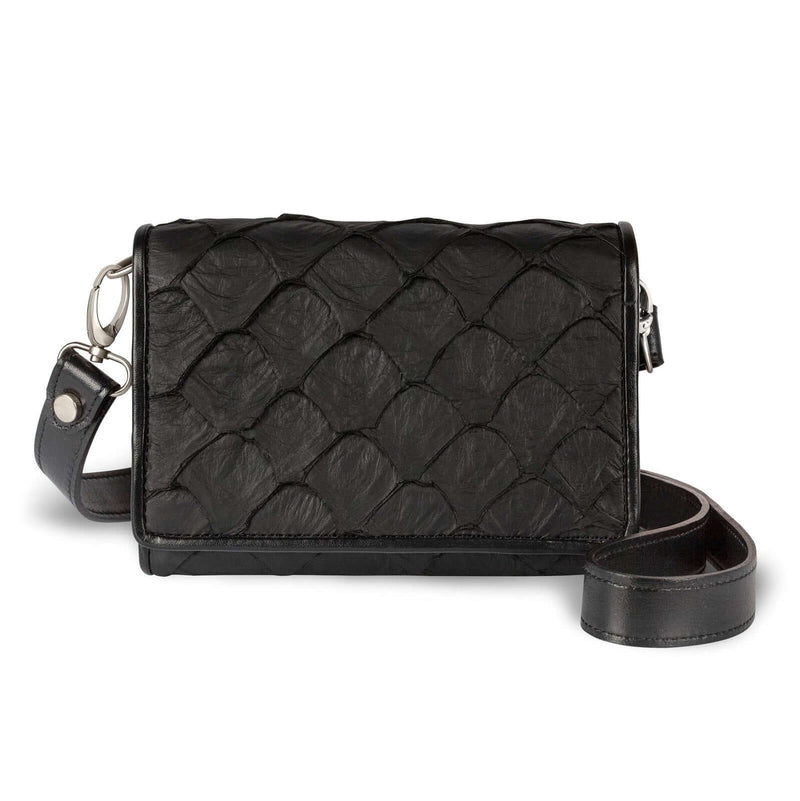 Lola Crossbody - Black Pirarucu