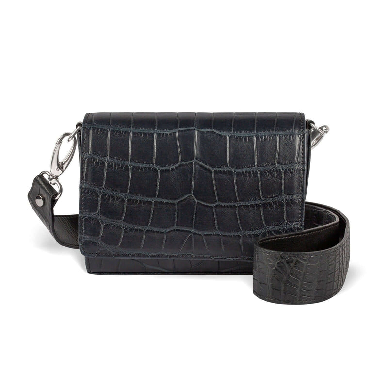 Lola Crossbody - Black Alligator