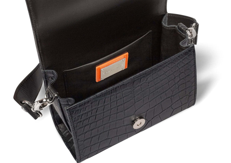 Lola Crossbody - Black Alligator